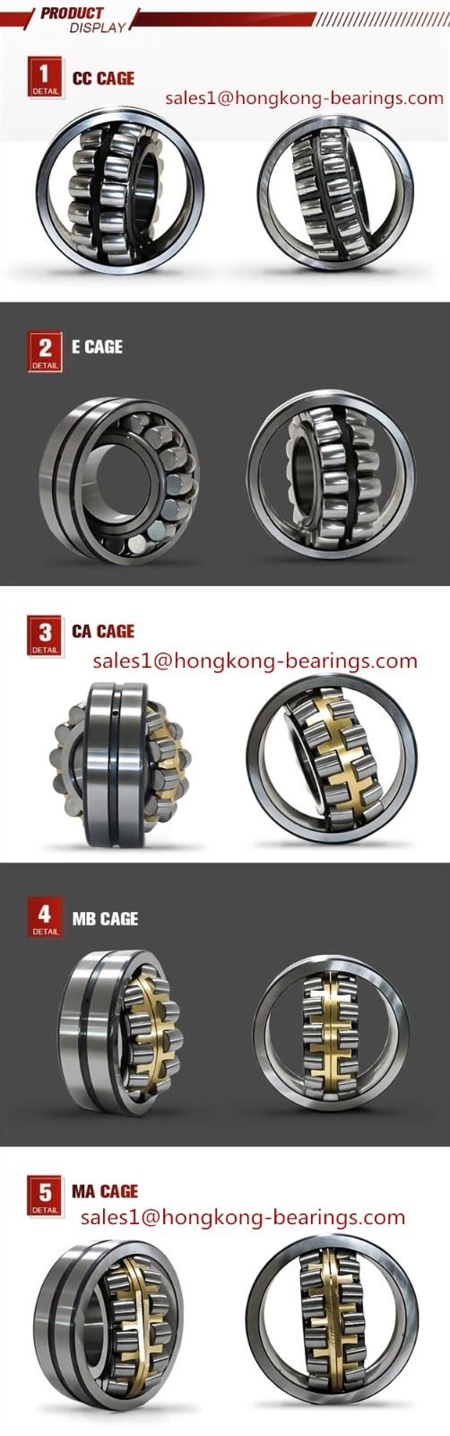 24020 CC/W33 Bearing Spherical Roller Bearings