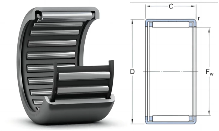 SKF/ INA HK0810 - Drawn Cup Needle Roller Bearing